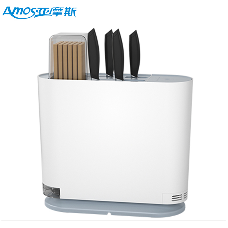 亚摩斯（AMOS）AS-CT08A智能全自动筷子消毒机消毒盒家用小型筒盒紫外线杀菌烘干刀具筷子柜机架消毒机
