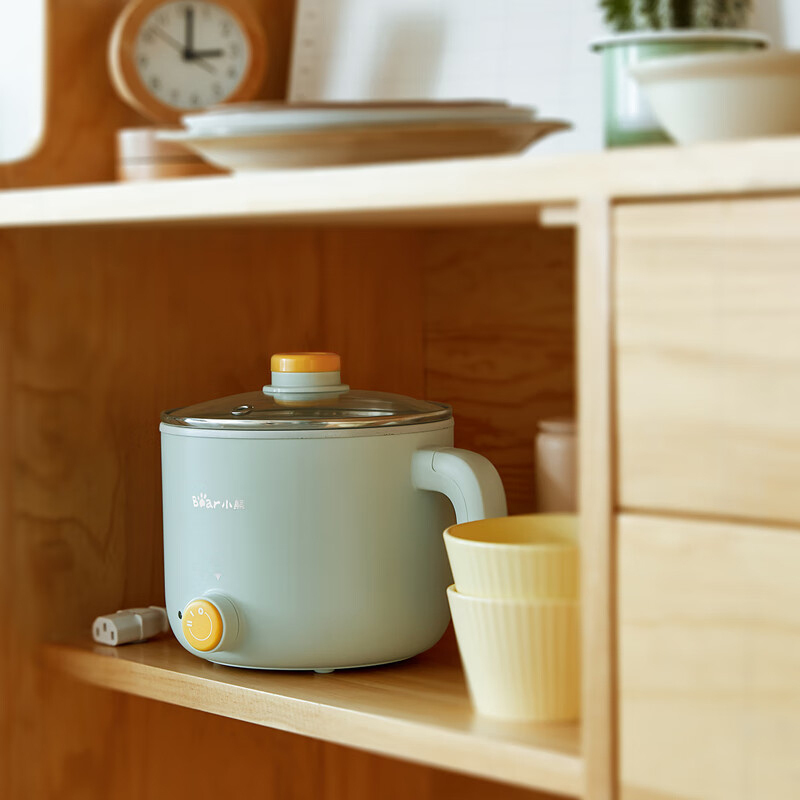 小熊电热锅1.2L多功能不沾涂层家用小锅DRG-E12T1