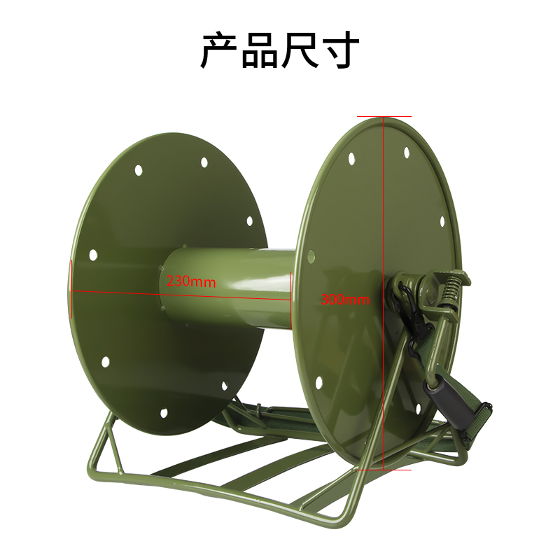 博扬 背负式线车 被复线络车架 绕线车放线架 无人机放线盘手摇收线架光缆收线中号轴承款230*300 BY-FRC01