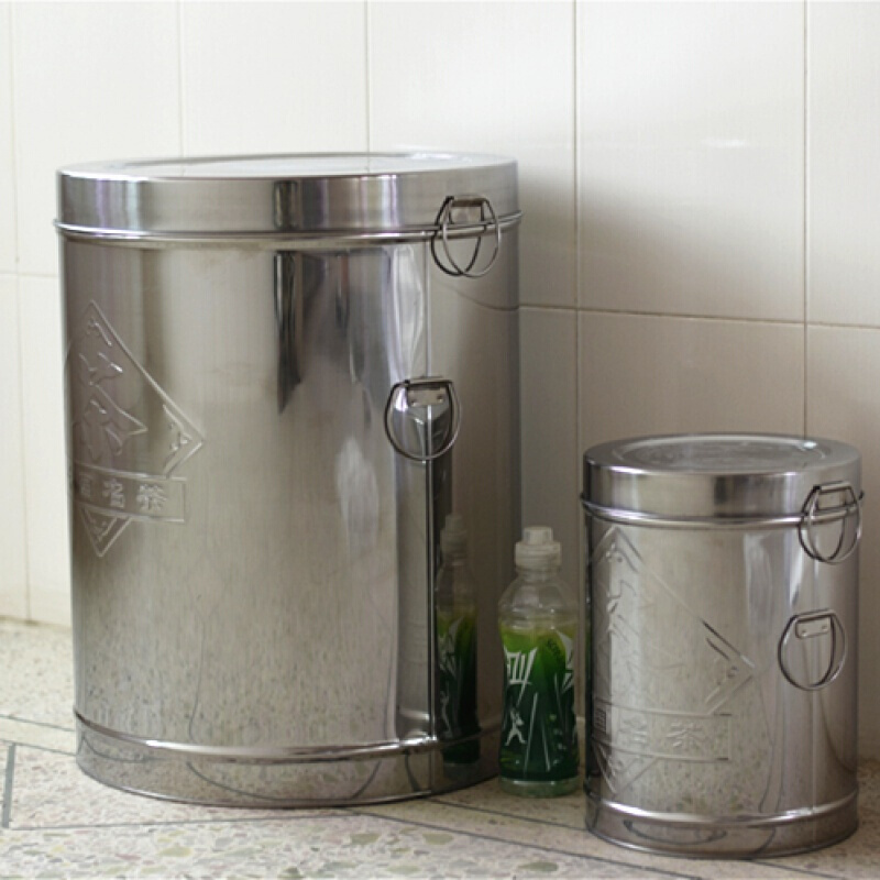 2斤桶 商用40斤不锈钢茶叶桶茶叶罐大号家用密封罐大容量多用桶拓进