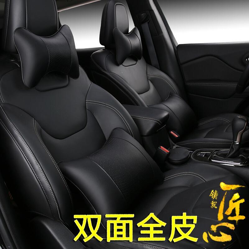 适用于于凯迪拉克ATSL/SRX/XT5/XTS真皮头枕改装汽车内饰腰靠护颈枕