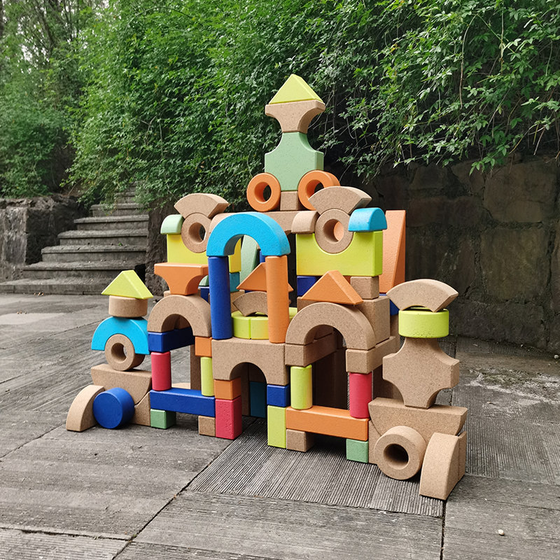 幼儿园积木软木益智大中型建构区室内户外拼搭积木防撞环保宝宝积木大型构建彩色积木儿童玩具