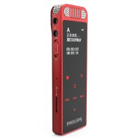 飞利浦录音笔 VTR8060 16G 会议 学习记录 WIFI 语音转文本 APP文件传输分享 智能数字降噪录音笔 红色