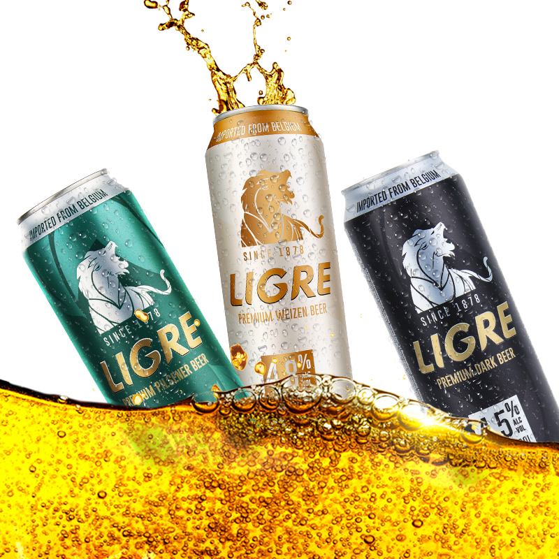 比利时进口麟阁啤酒小麦啤酒白啤精酿啤酒听装罐装500ml4