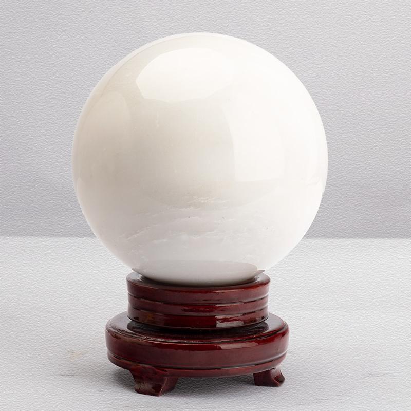 家柏饰(CORATED)玉石球摆件球白圆球白玉球客厅办公室玄关礼品