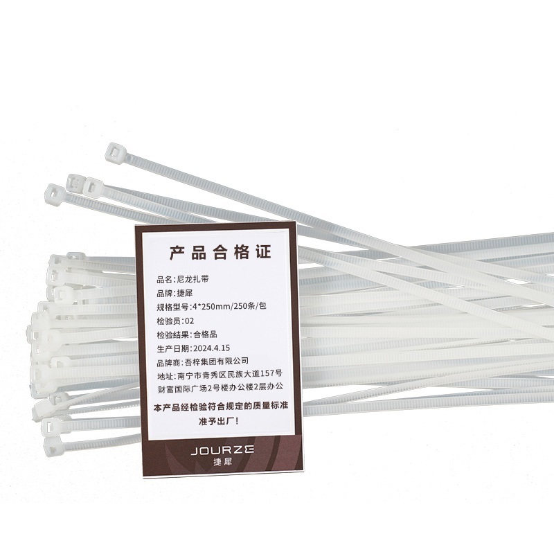 捷犀 尼龙扎带 4*250mm/250条/包高清大图