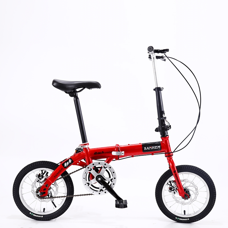 14寸折叠迷你超轻便携成人儿童学生男女款小轮变速碟刹自行车