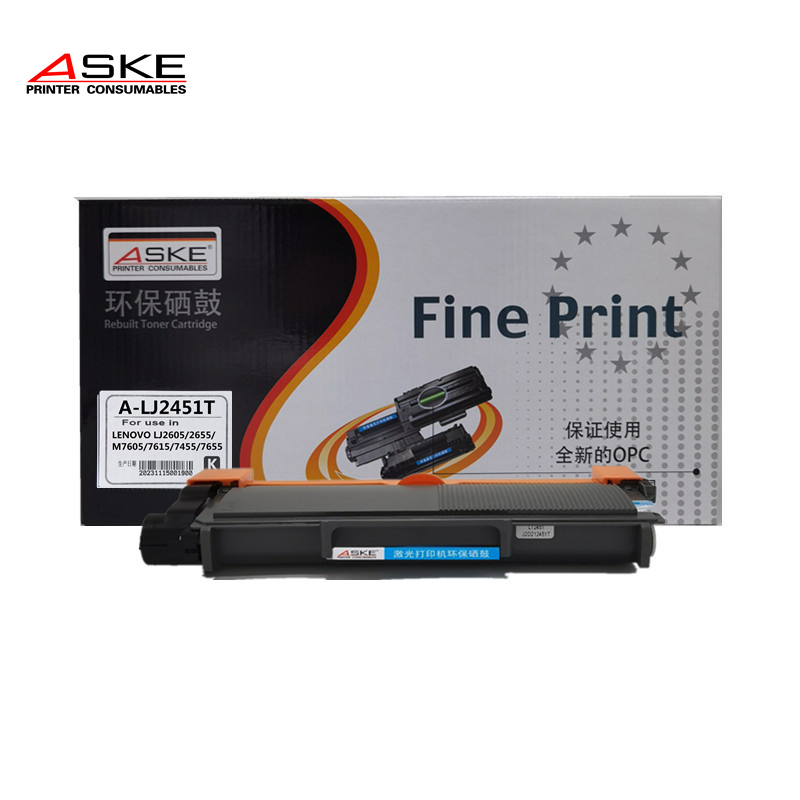 ASKE PRINTER CONSUMABLES激光打印机黑色硒鼓A-LJ2451T 黑色
