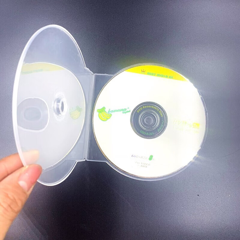 亮电 扇形塑料光盘壳透明塑料cd光盘袋光盘套dvd光碟收纳盒子 50个装(计价单位:包)高清大图