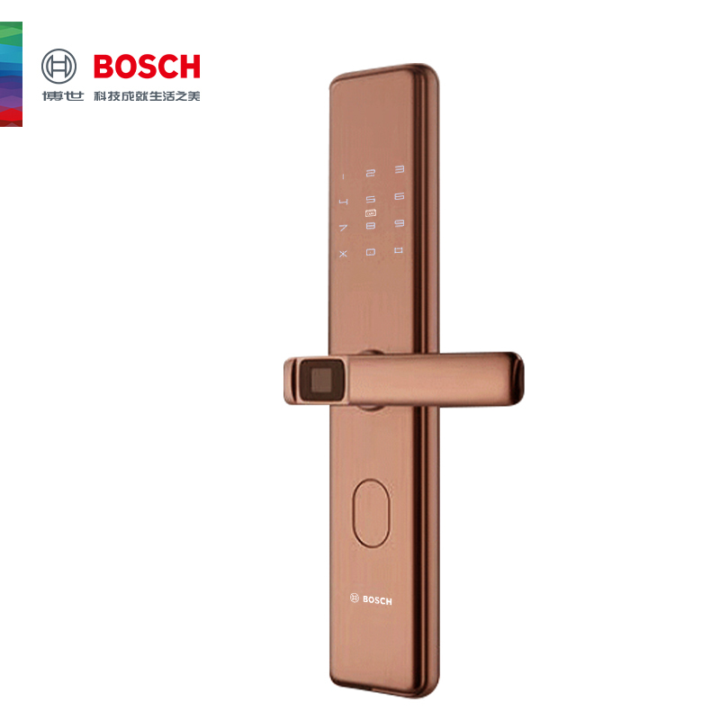 博世(BOSCH) 指纹锁智能锁智能门锁电子锁智能家居家用防盗门密码ID30B琥珀金