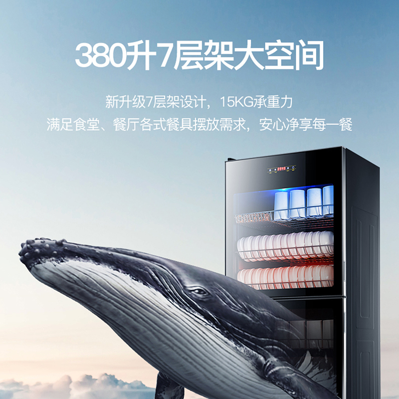 BTSM 凡萨帝立式商用碗筷消毒柜(不锈钢层架) 380L