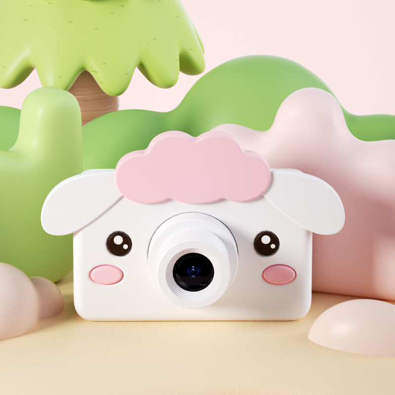 萌物智造儿童相机可拍数码照相机旅游益智摄像玩具相机生日礼物c1小羊