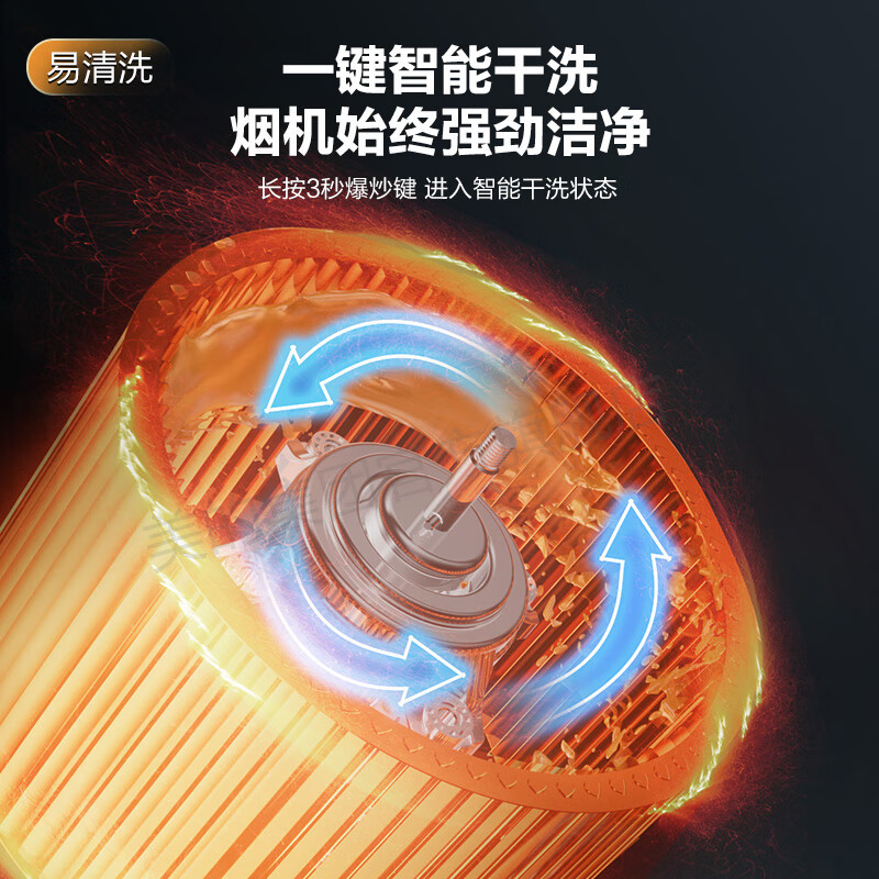 美的(Midea)侧吸式油烟机 21大吸力抽油烟机 家用厨房吸油烟机 排烟机 智能自动清洗JN205
