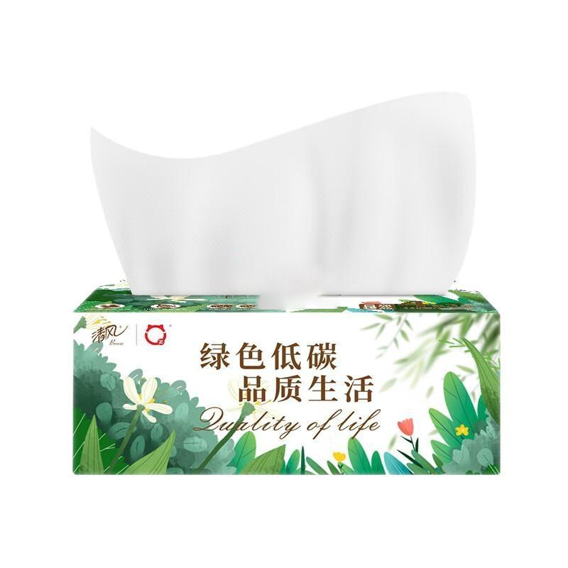 清风抽纸 自然臻品3层 110抽/包 4包/提 AR41SYZ GZNY-494