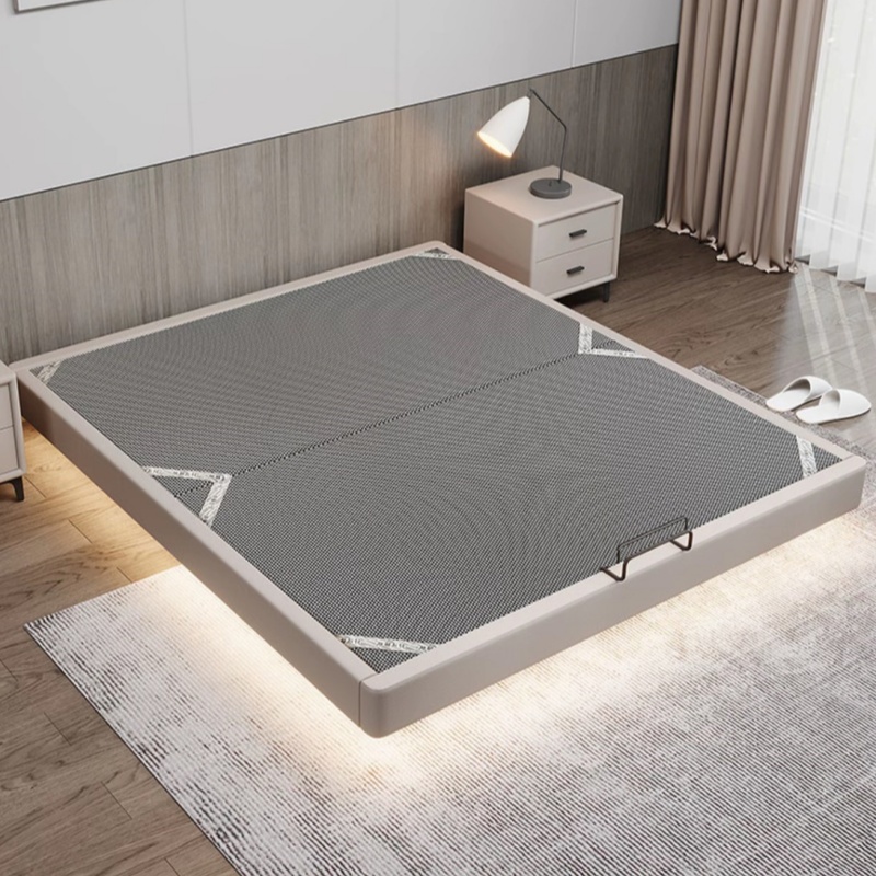 无床头全实木高脚简约矮床榻榻米小户型次卧双人床高清大图