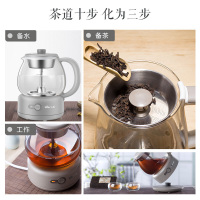小熊(Bear)煮茶器ZCQ-A10Q1 小型家用全自动喷淋式冲泡电茶炉电热蒸汽泡煮茶壶黑茶普洱养生壶苏宁自营