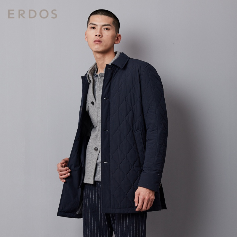ERDOS20秋冬翻领男士保暖棉服