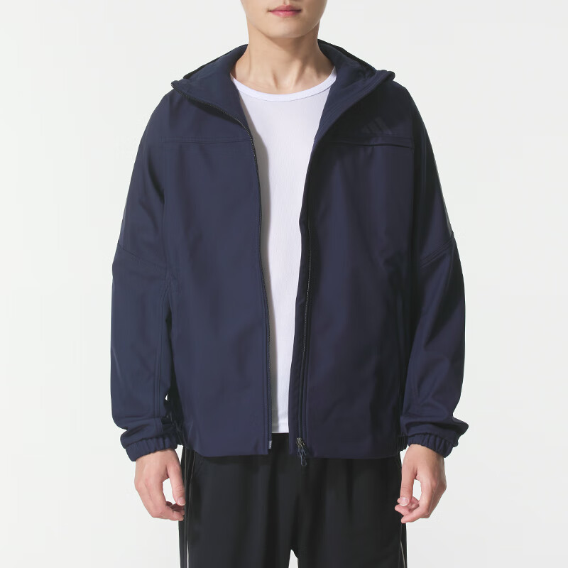 阿迪达斯 (adidas)男装梭织夹克外套新款运动服加绒连帽外套 KG5180 ZP高清大图