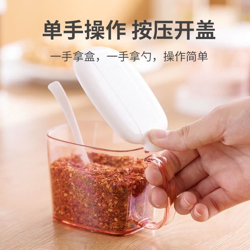 茶花(CHAHUA) 300ml*4塑料调味套装4组红色B25003尺寸:33.8*8.9*12.6cm图片