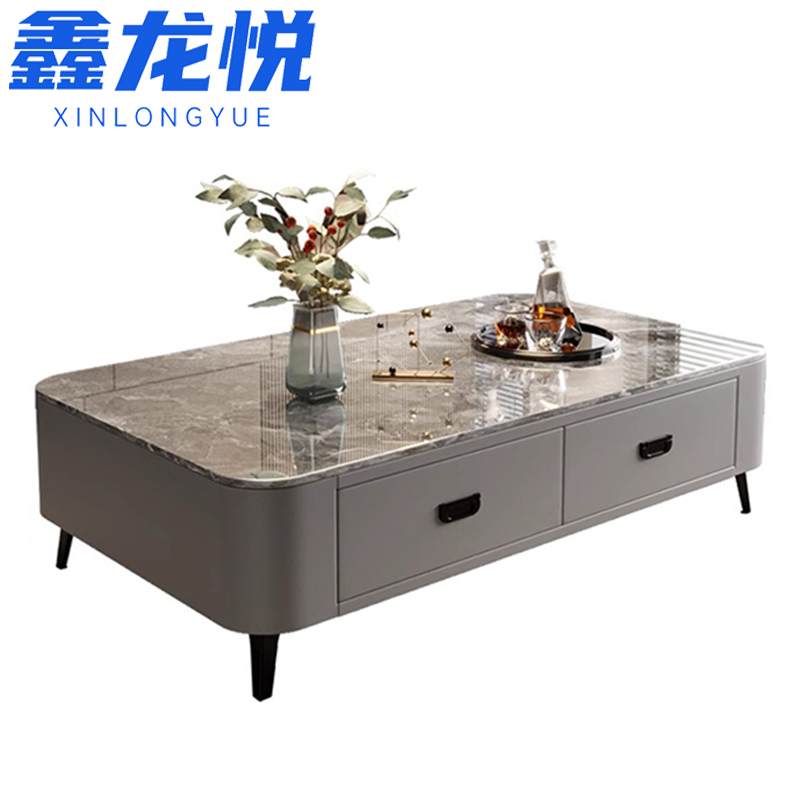 鑫龙悦岩板茶几1.3米张高清大图