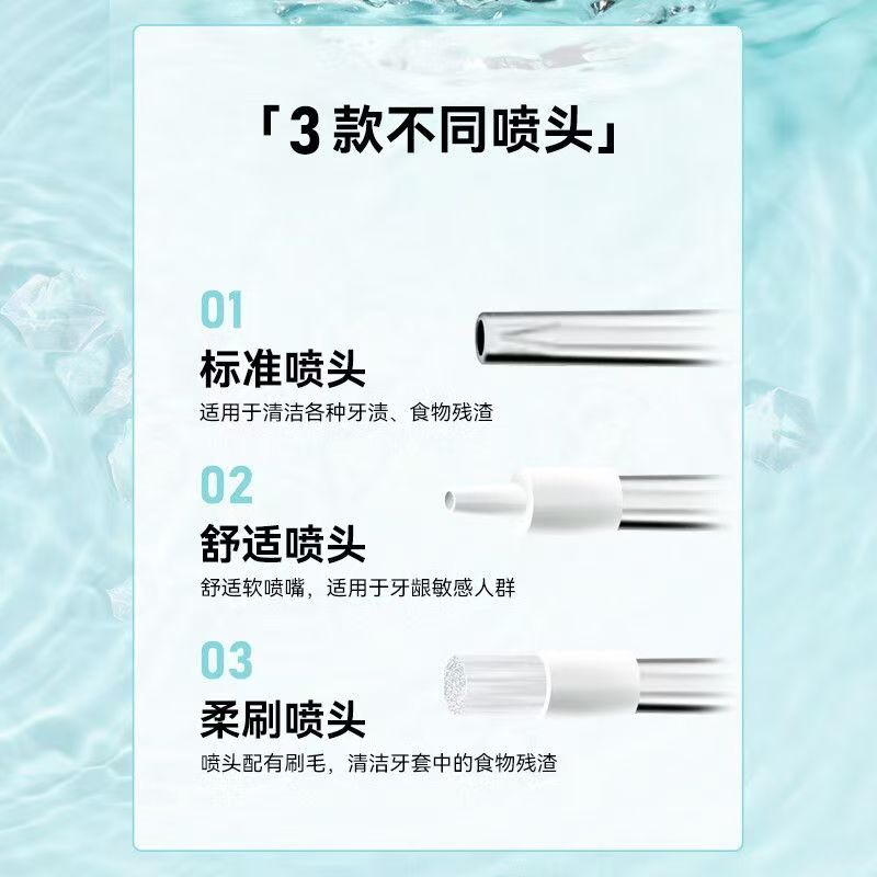 飞利浦(PHILIPS) 冲牙器 伸缩便携洗牙器情侣款送男友/女友生日礼物 含3款专业喷嘴小净瓶HX3331/03就酱紫高清大图