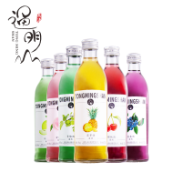 通明山 露酒 菠萝樱桃山楂蜜桃青梅蓝莓 3度 混合装果酒 300ml*6瓶组合装