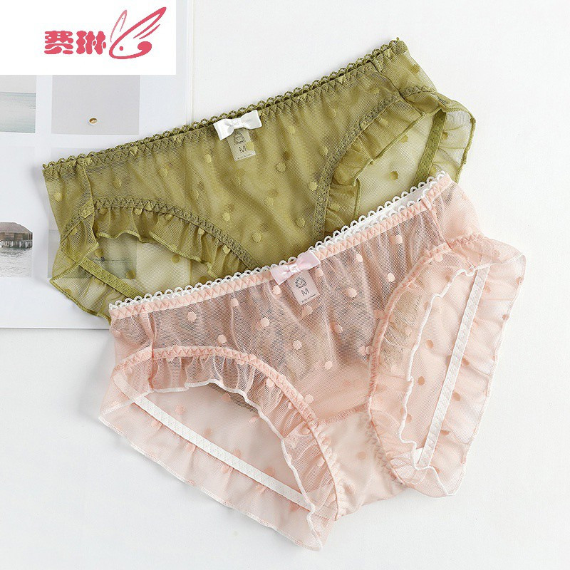 性感蕾丝女内裤低腰大码棉质裆女士三角裤轻薄透气少女 费琳