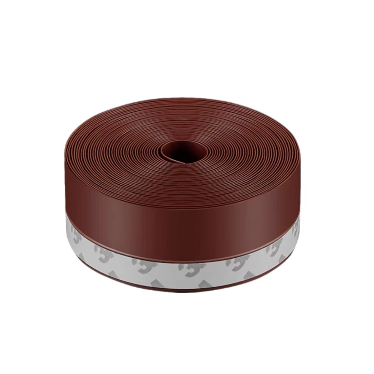 中锦科技 硅胶门窗密封条防风防尘自粘密封胶条 45mm*5米[棕色]卷高清大图