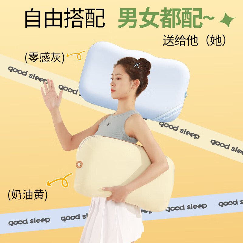 和正颈椎高低枕头 单人护颈枕学生成人颈椎病专用枕高低悬浮工学专用枕牵引枕 颈椎高低枕 HZ-PW-1高清大图