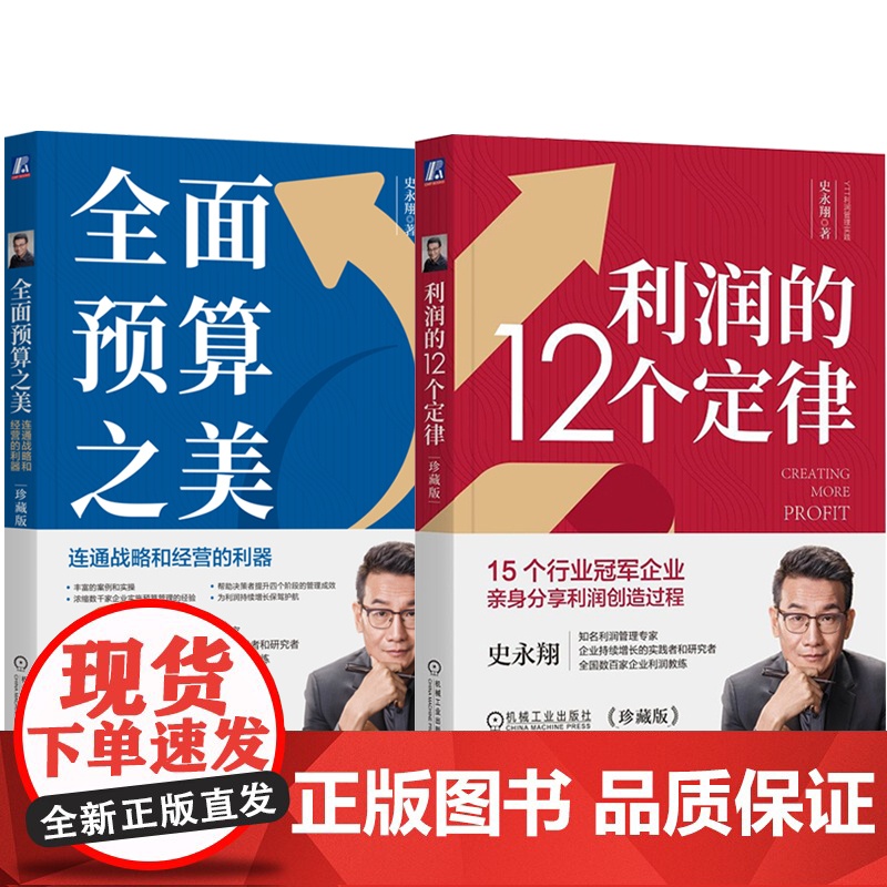 套装 利润的12个定律+全面预算之美 连通战略和经营的利器 珍藏版套装全2册 史永翔 YTT利润管理实践 财务管理 企业高清大图