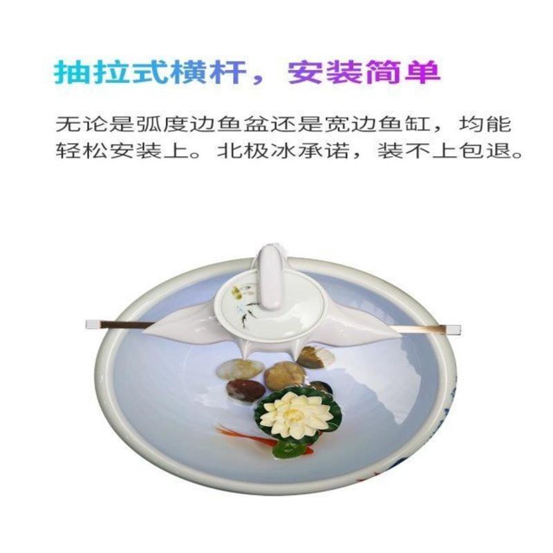 大号圆缸过滤器 北极冰陶瓷鱼缸过滤器圆形圆缸瓷缸专用鱼盆净水循环流水增氧设备