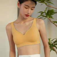 俞兆林2021新款软杯撞色聚拢文胸上托型舒适背心无钢圈运动睡眠文胸女薄