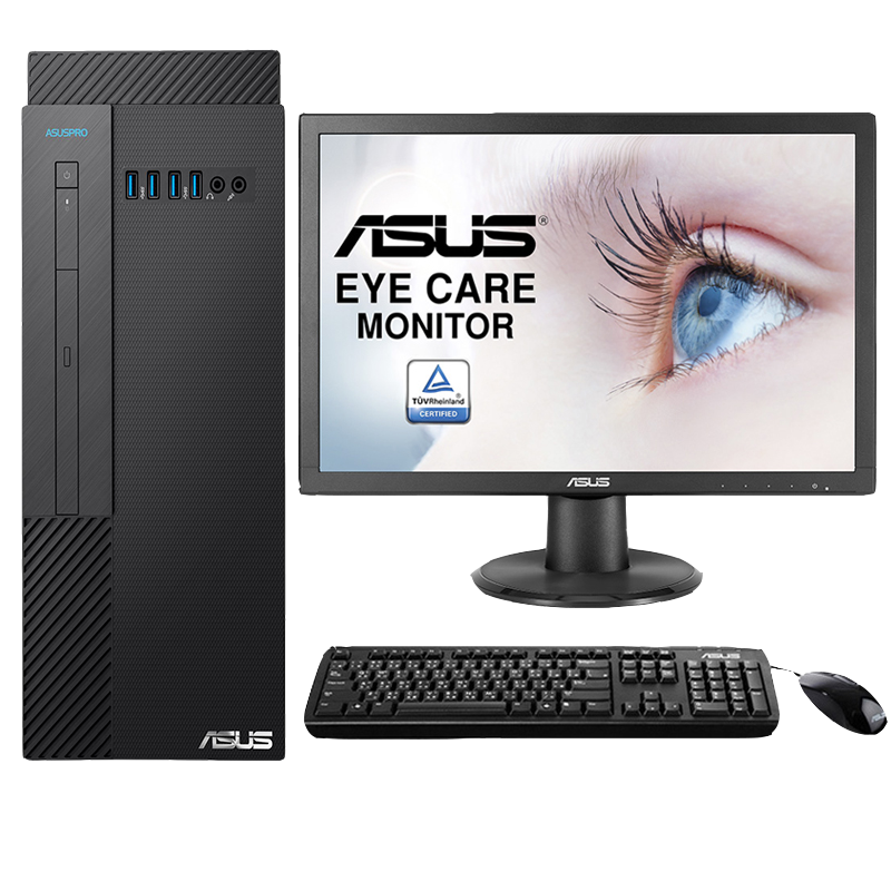 华硕（ASUS）商用台式电脑D642MF 21.5英寸（I3-9100 4G 1T+128G DOS ）