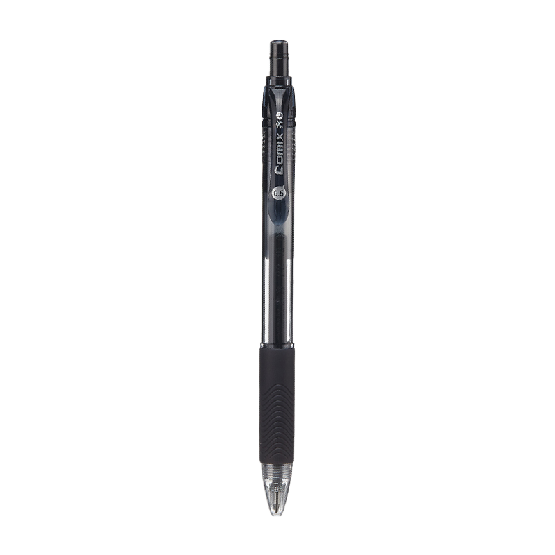 齐心 K37 巨黑按动中性笔 子弹头 0.5mm 12支/盒 黑高清大图