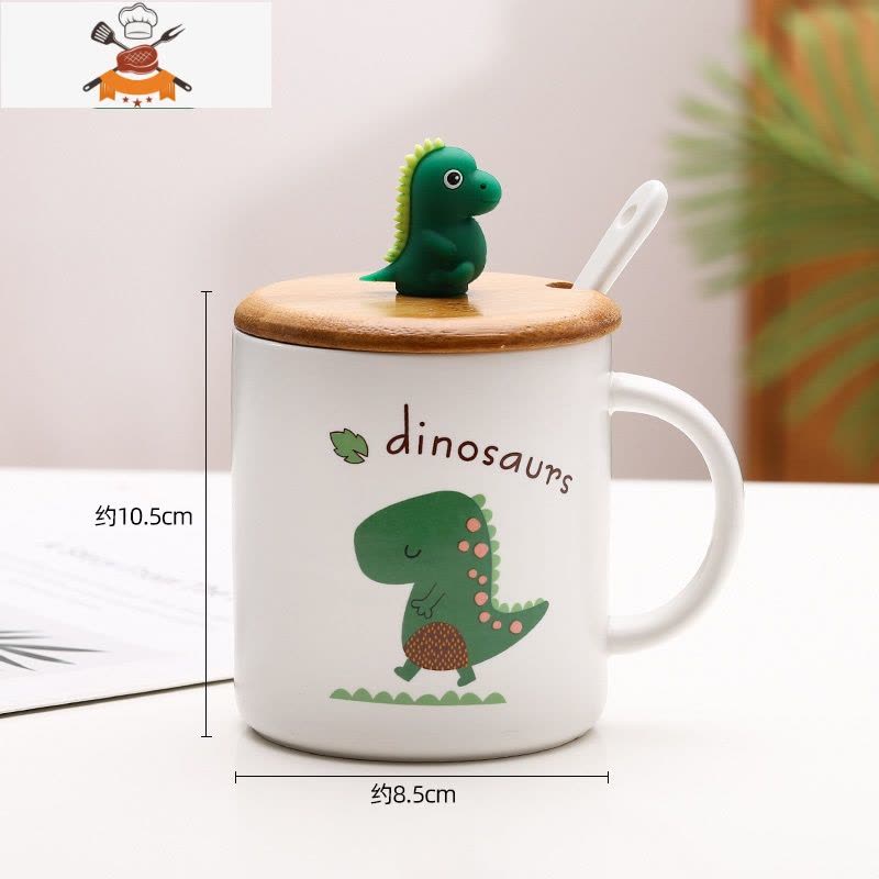 陶瓷马克杯带盖创意可爱家用早餐牛奶杯子喝水杯家咖啡杯男女茶杯 敬平图片