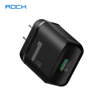 洛克(ROCK)T12单口QC3.0旅行充电器 usb充电头 兼容苹果/安卓/ios手机 黑色
