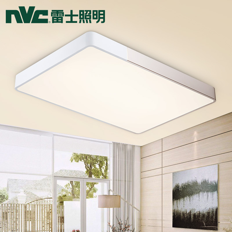 雷士照明 LED客厅吸顶灯具简约现代温馨铁艺亚克力卧室灯餐厅吊灯调光调色灯饰组合套餐