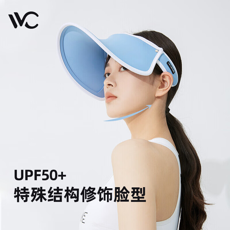 VVC成毅推荐遮阳帽防晒帽子女太阳帽防紫外线女大檐出游空顶帽 青春有你樱草黄高清大图