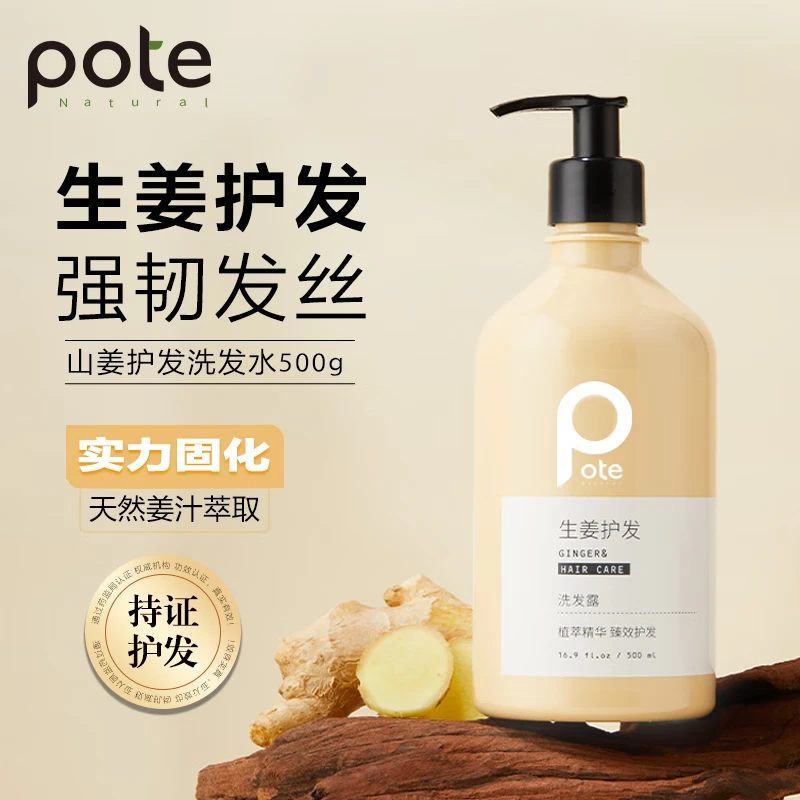 柏缇生姜护发洗发水蓬松洗头膏洗发露洗发液 500ml*1瓶 生姜洗发