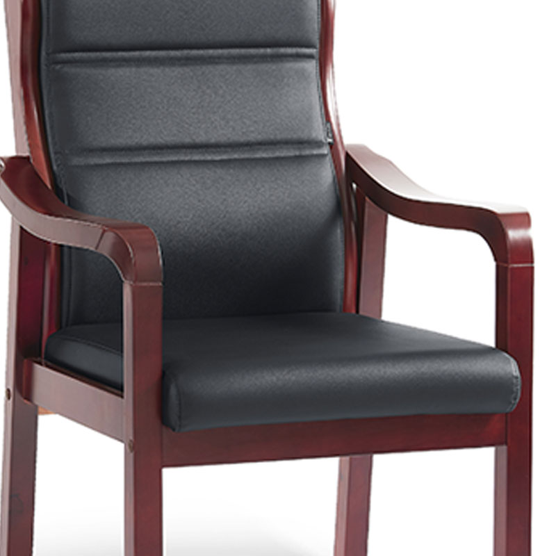 臻远ZY-7606办公会议椅办公皮椅电脑椅 黑西皮高清大图