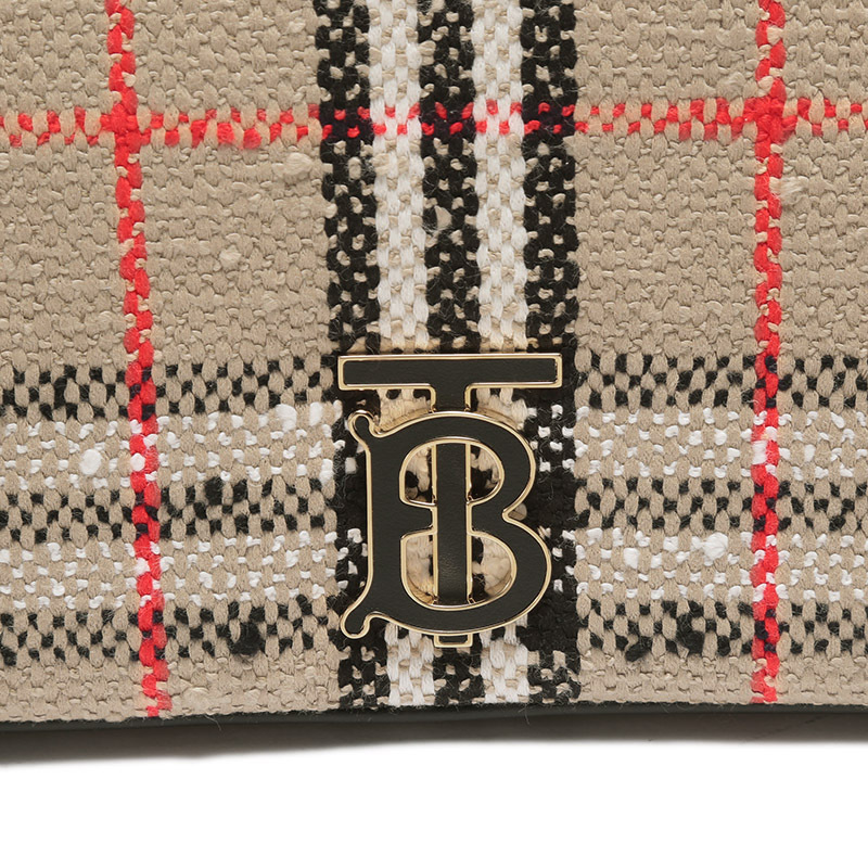 博柏利burberry女款织物单肩斜挎包链条包lola萝纳包小号8063080