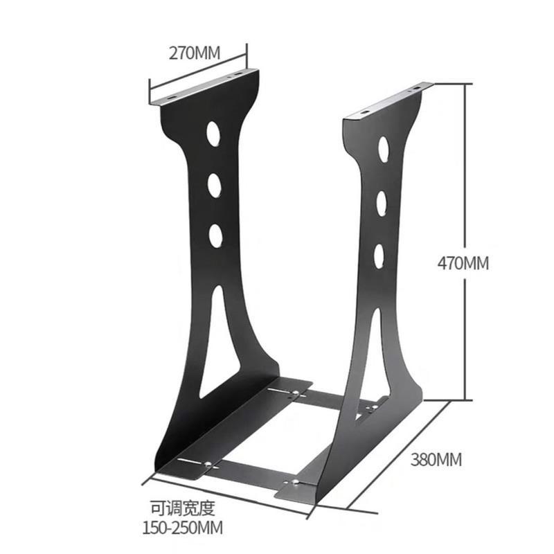 电脑主机架悬挂式机箱支架主机托机箱托壁挂架台式主机托支架悬挂黑色