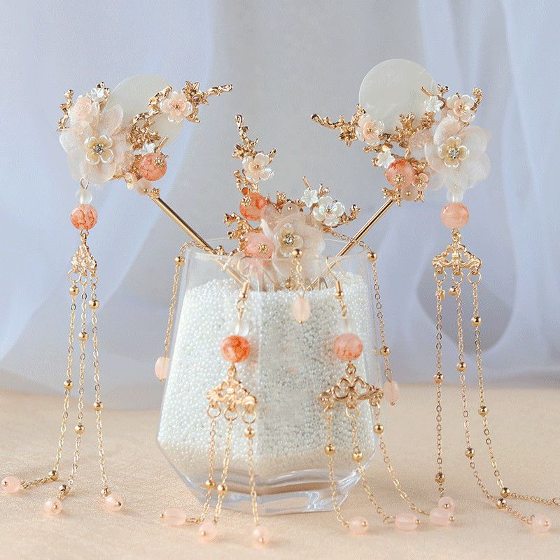 汉服头饰发簪古风簪子流苏步摇盘发超仙古装发饰发钗全套配饰品女 即