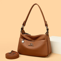 包包女包新款斜挎包女单肩包中年妈妈多隔层大气女包 绿色【赠送手包卡包】