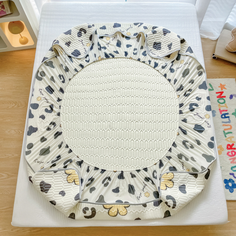 乳胶凉席床笠款夏被四件套乳胶席三件套夏凉被空调被冰丝高清大图