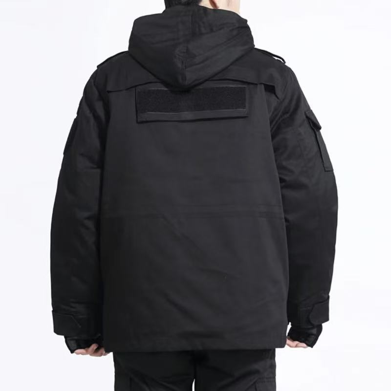 路安保安检服棉大衣带贴牌件高清大图