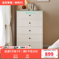 全友家居斗柜129588 【慕斯白】五斗柜 详询客服