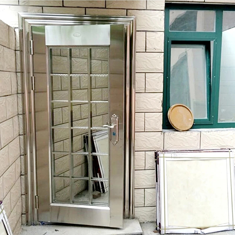 古达定制大门双开门304不锈钢门单门家用别墅乡村入户农村进户大门