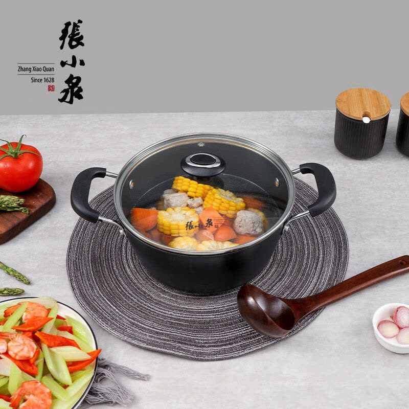 张小泉 精铁雪波纹锅具套装炒锅 汤锅 煎锅 家庭厨房 用具明火 精铁雪波纹锅具三件套 3件套图片