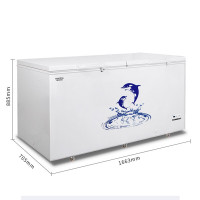 预售]澳柯玛 535升家用商用大容量 -36度超低温卧式冰柜 单温冷藏冷冻转换双门顶开冰柜冷柜BC/BD-535HDNE
